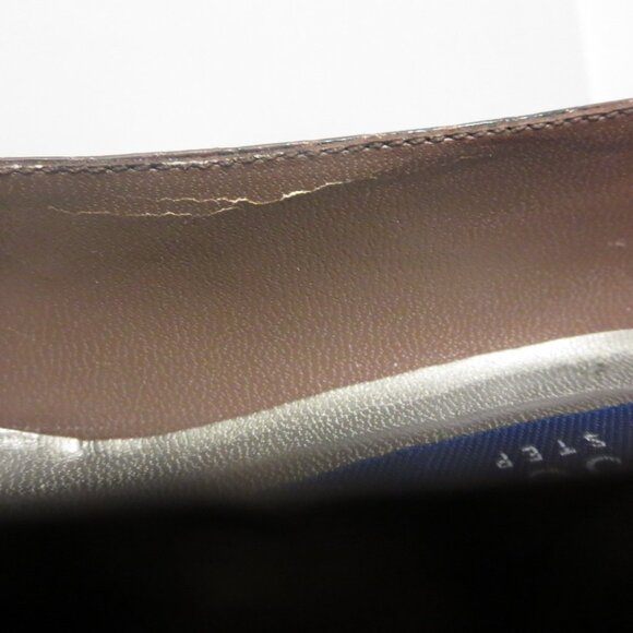 Karen Scott DEANNA Leather Snakeskin Brown Pumps Heels Shoes 5.5 Block Heel - Picture 16 of 16